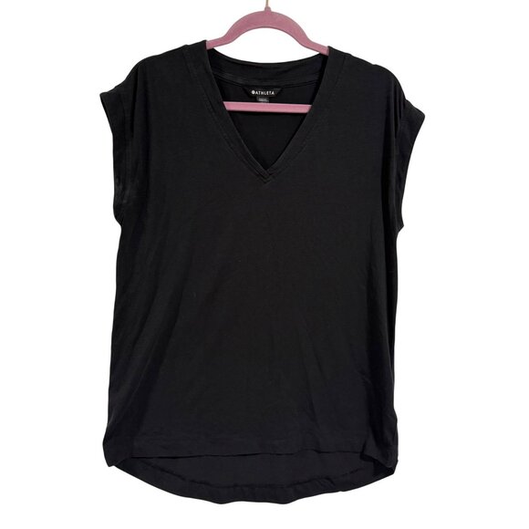 Athleta Avenue Tee Black Size M - Picture 1 of 7